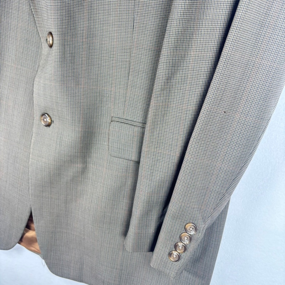VTG Chaps Ralph Lauren 2 Pc Men's Suit 42 Slacks 34x31 Houndstooth Plaid - Picture 5 of 15